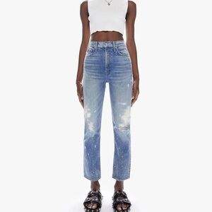 MOTHER High-Waisted Rider Ankle Jeans